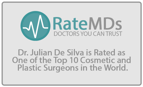 RateMds Doctors you can trust Dr Julian De Silva is Rated as One of the Top 10 Cosmetic and Plastic Surgeons in the World