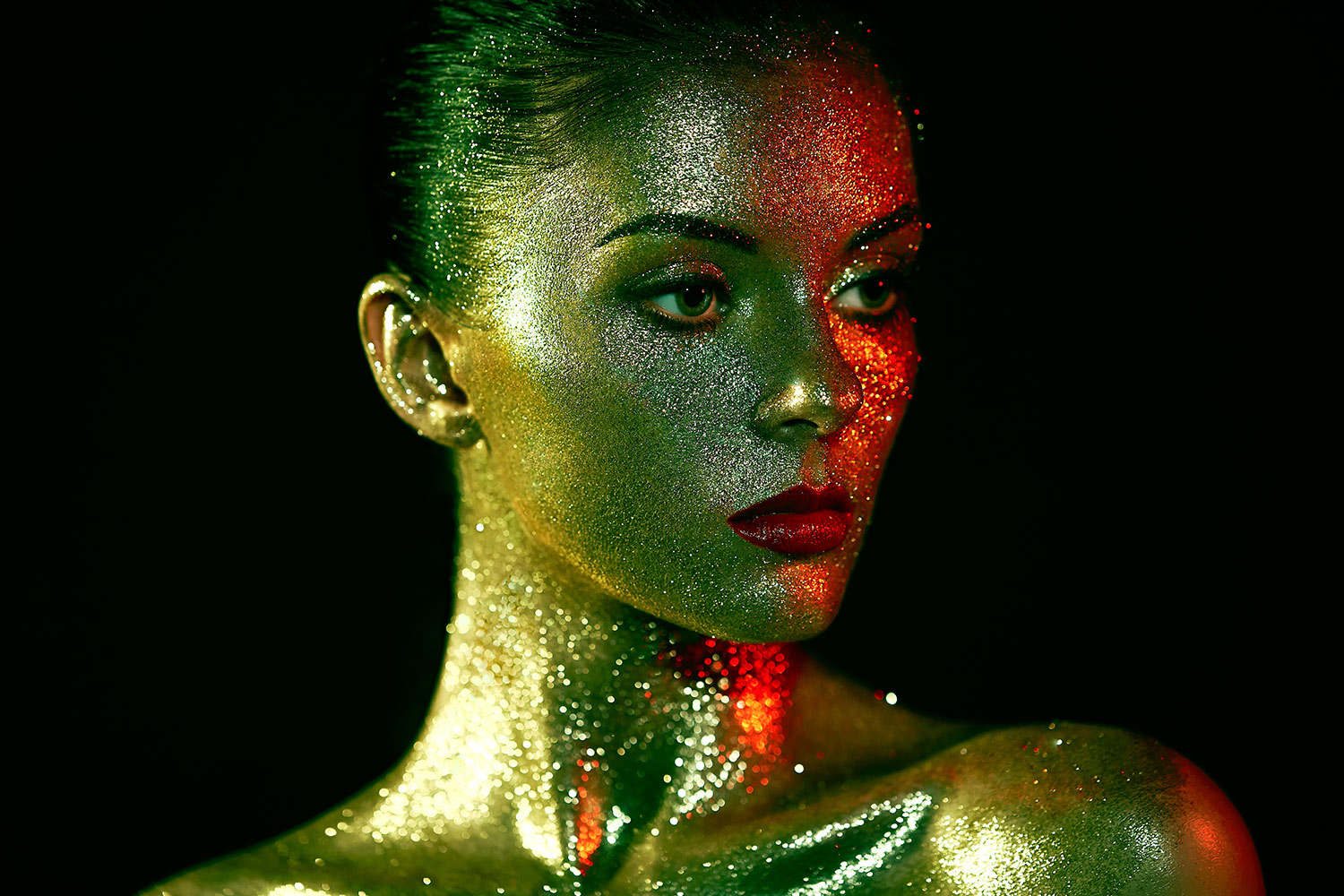 Blepharoplasty. Model photo