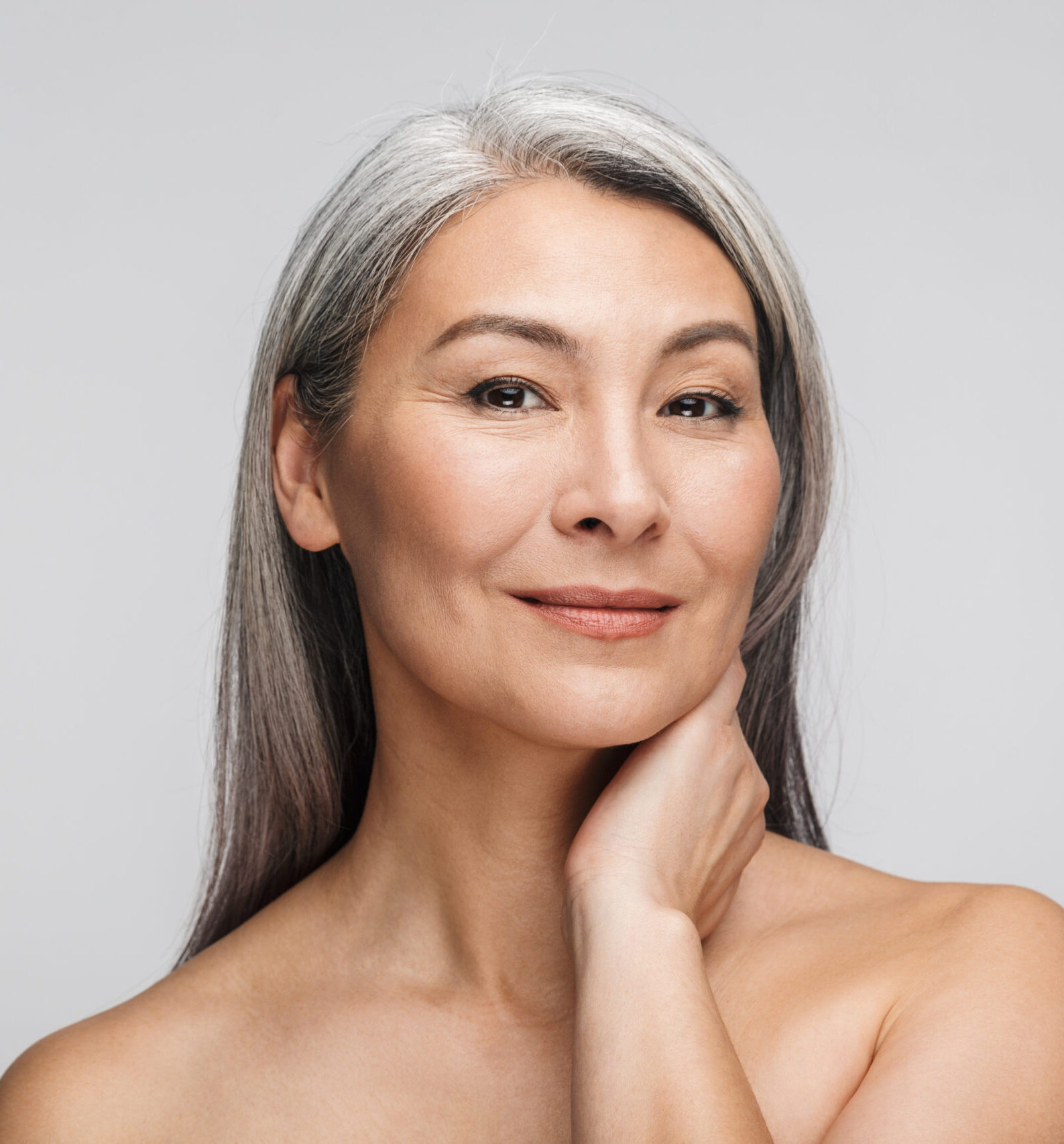 Woman's face, female model