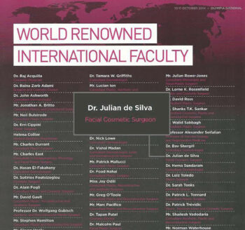 World Renowned International Faculty - Dr Julian De Silva
