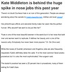 AOL: Duchess of Cambridge behind a huge spike in Rhinoplasty, according to research by Dr Julian De Silva.