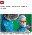 CNN: Average age at which women undergo cosmetic surgery goes under 40 for the first time, according to research by Dr Julian De Silva.