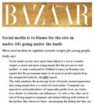 HARPER’S BAZAAR: Social media to blame for the age at which people have cosmetic surgery going down – Dr Julian De Silva research.