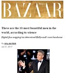 HARPER’S BAZAAR: Digital facial mapping by Dr Julian De Silva has determined Hollywood’s most handsome men.