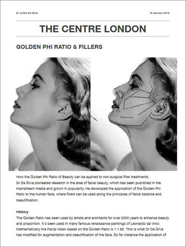 The Centre London: Golden Phi Ratio and Fillers