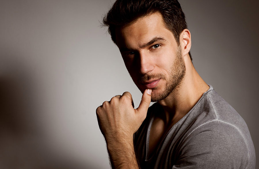 Consume Healthy Food and Plenty of Water - male face